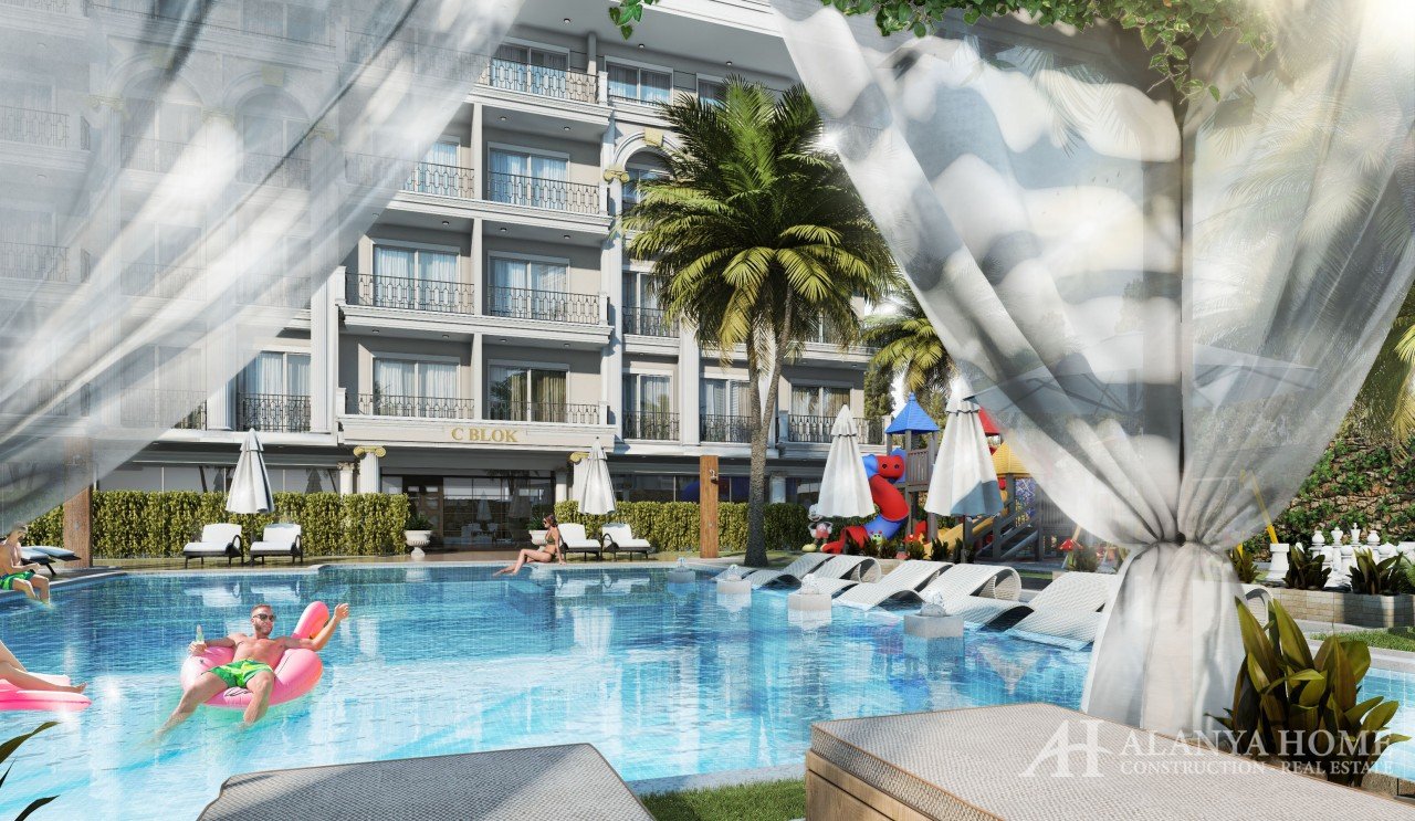 Voyage Garden Oba Alanya Antalya Turkey purchase sale property of a furnished one-bedroom apartment 